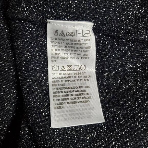 Bob Mackie Wearable Art Black Metallic Long Sleeve Sweater Women’s Medium - Picture 6 of 7